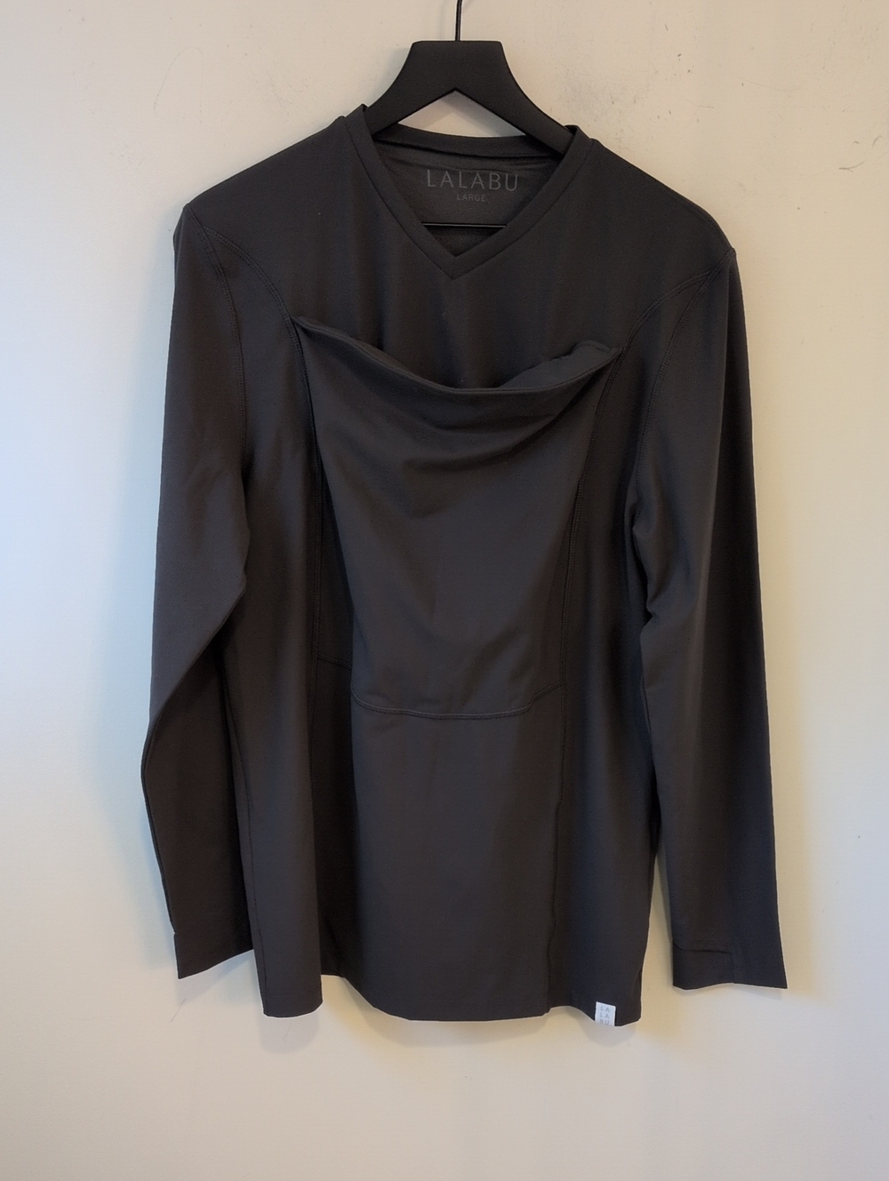 Lalabu Long Sleeve Pouch Shirt Large Grey